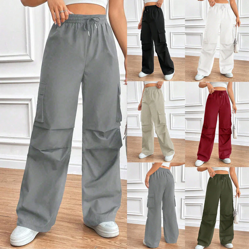 Damen Cargo-Hose mit Hochmodernem Schnitt und Praktischen Taschen Heidi-Mode
