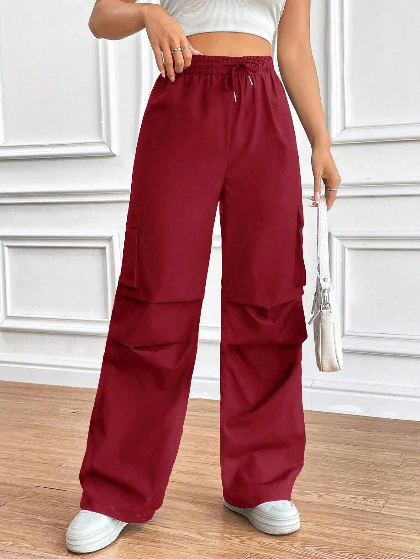 Damen Cargo-Hose mit Hochmodernem Schnitt und Praktischen Taschen Heidi-Mode - Image 10