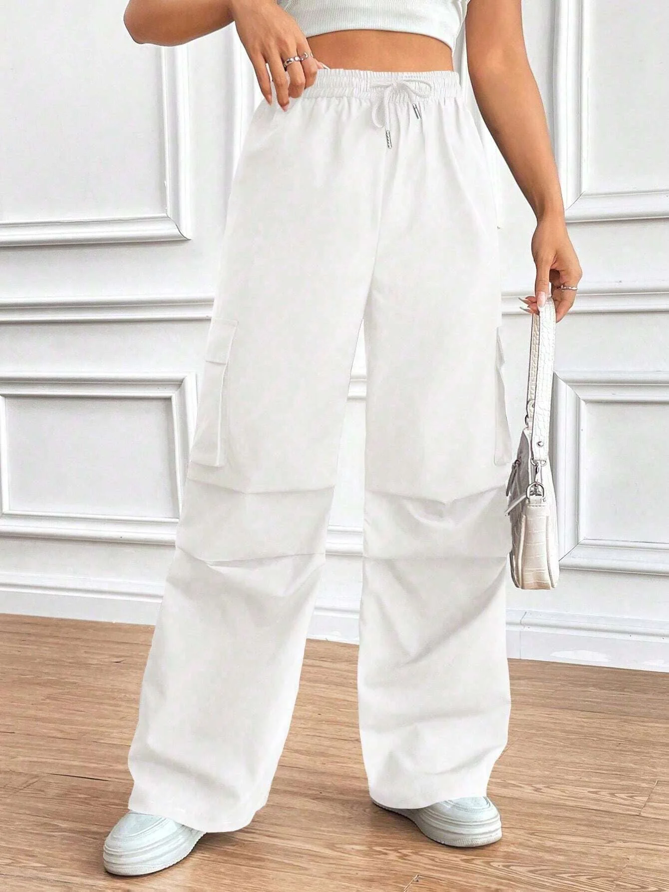 Damen Cargo-Hose mit Hochmodernem Schnitt und Praktischen Taschen Heidi-Mode - Image 7