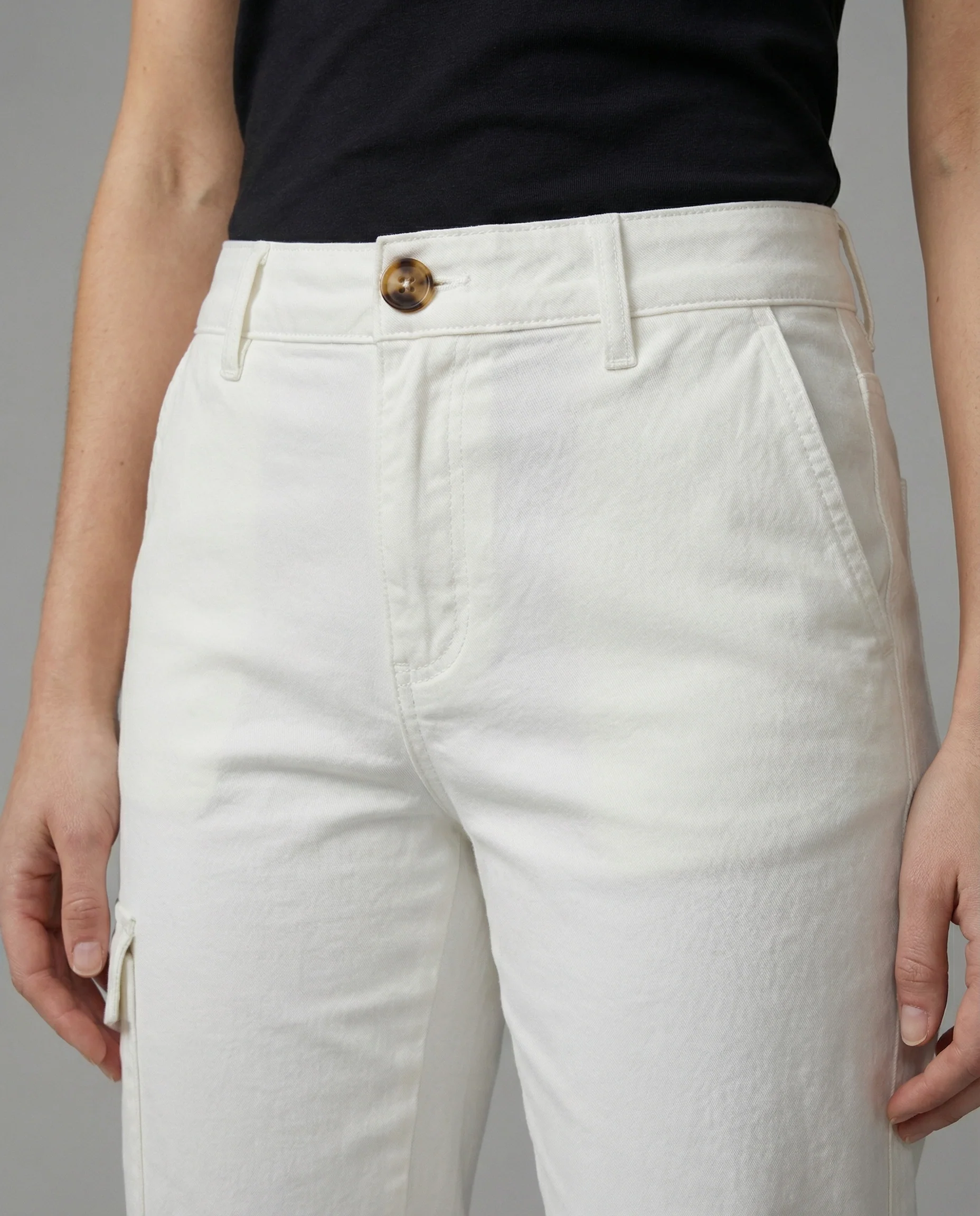 Cargohose Damen mit hohem Bund und Seitentaschen - Image 4