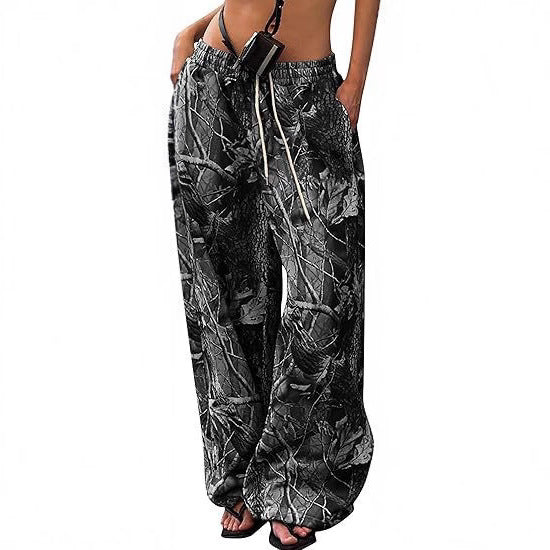 Damen Cargohosen mit hohem Bund und Allover-Muster Heidi-Mode - Image 4