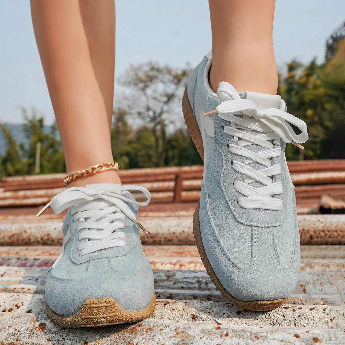 Damen Casual Sneakers aus hochwertigem Wildleder mit rutschfester Sohle Heidi Mode