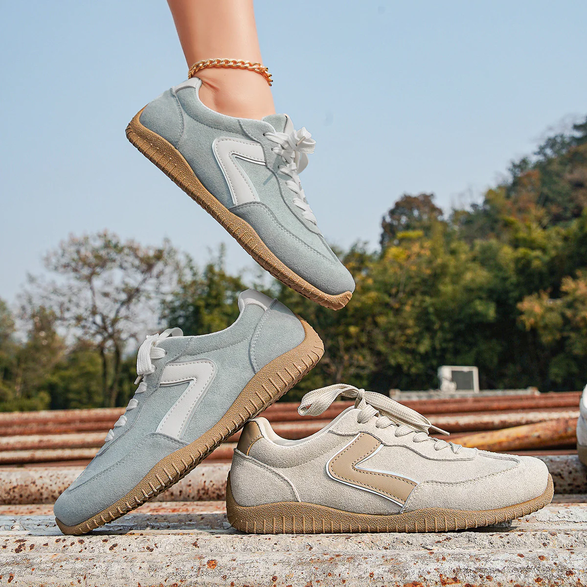 Damen Casual Sneakers aus hochwertigem Wildleder mit rutschfester Sohle Heidi Mode - Image 2
