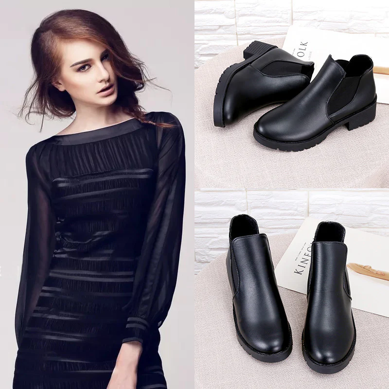 Damen Chelsea-Stiefel mit elastischen Einsätzen und komfortabler Laufsohle Heidi Mode - Image 2
