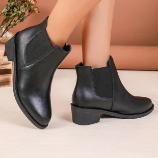 Damen Chelsea-Stiefeletten aus veganem mit elastischen Seiteneinsätzen Heidi-Mode - Image 7