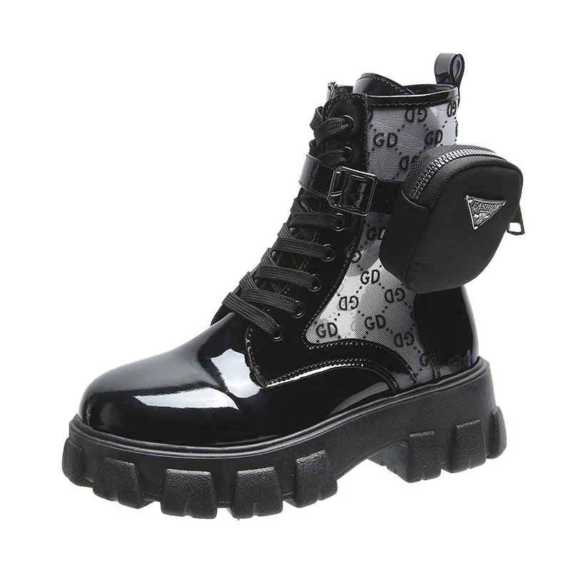 Damen Chunky Combat Boots mit praktischen Stauraum und modischen Details Heidi Mode - Image 5