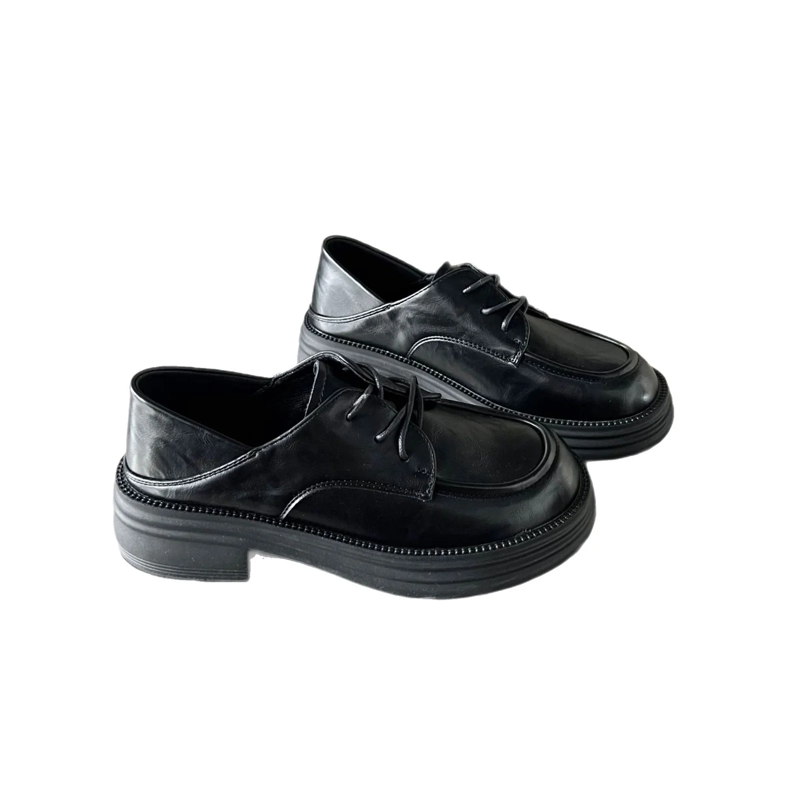 Damen Chunky Derby Schuhe mit bequemem Fußbett und modischem Design Heidi Mode - Image 5