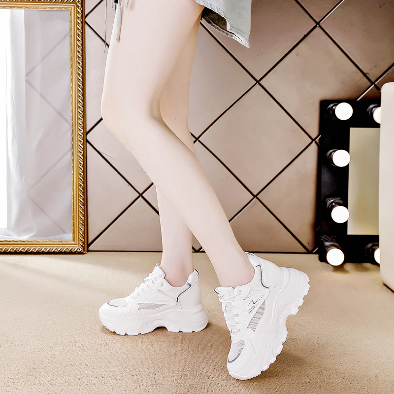Damen Chunky Fashion Sneakers mit atmungsaktiven Mesh-Einsätzen und rutschfester Sohle Heidi Mode - Image 5