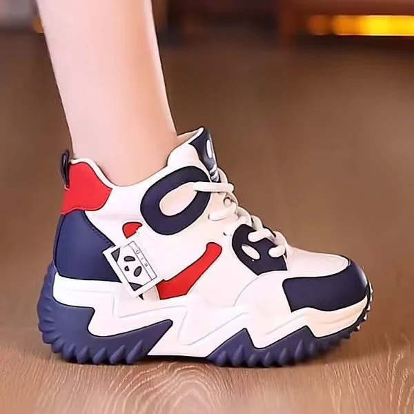 Damen Chunky High-Top Sneakers mit sportlichem Design und dämpfender Sohle Heidi Mode - Image 5