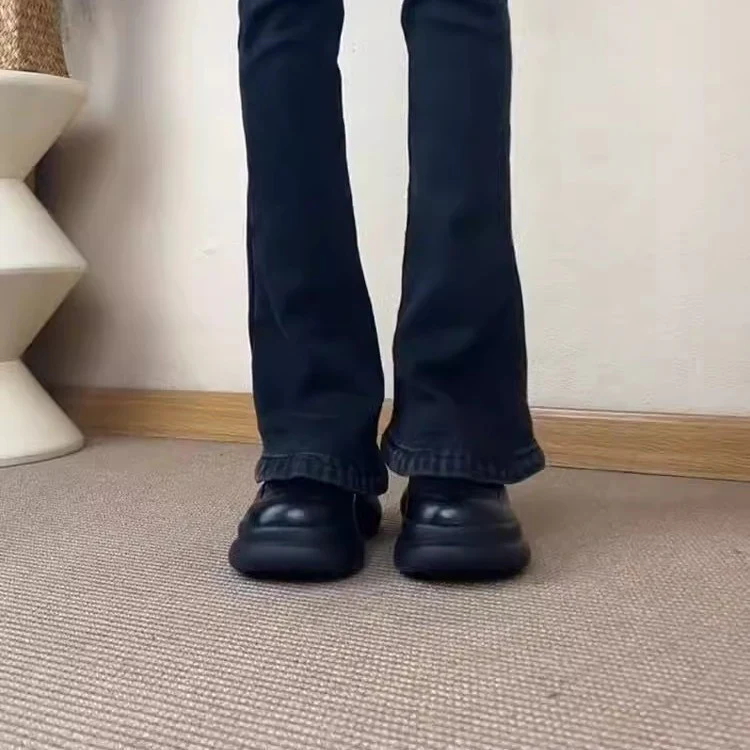 Damen Chunky Leder Sneakers mit praktischem Reißverschluss Heidi Mode - Image 3