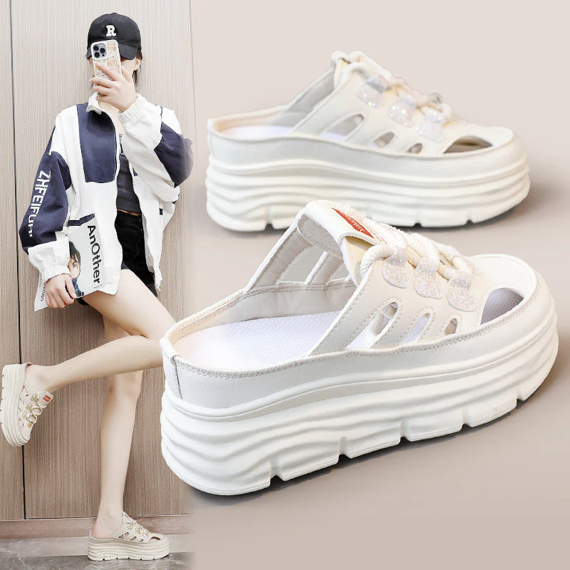 Damen Chunky Slip-On Sneakers mit funkelnden Akzenten und bequemer Dämpfung Heidi Mode