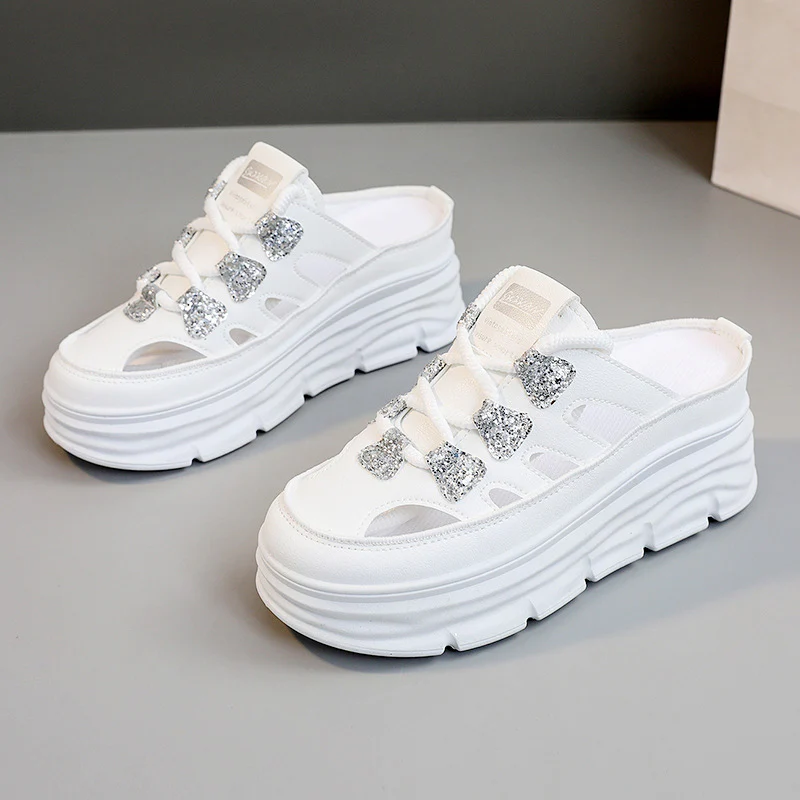 Damen Chunky Slip-On Sneakers mit funkelnden Akzenten und bequemer Dämpfung Heidi Mode - Image 8