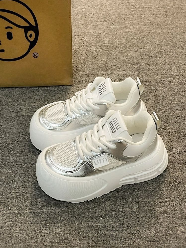 Damen Chunky-Sneaker mit glänzenden Akzenten und dämpfender Sohle Heidi Mode - Image 6