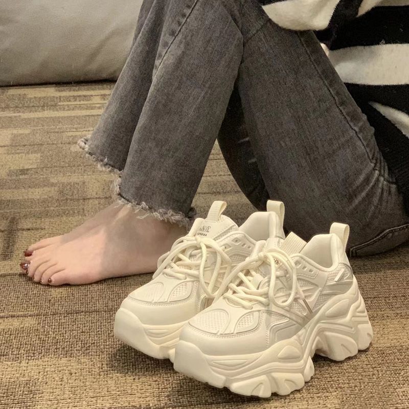 Damen Chunky Sneakers mit atmungsaktivem Obermaterial und rutschfester Sohle Heidi Mode - Image 4