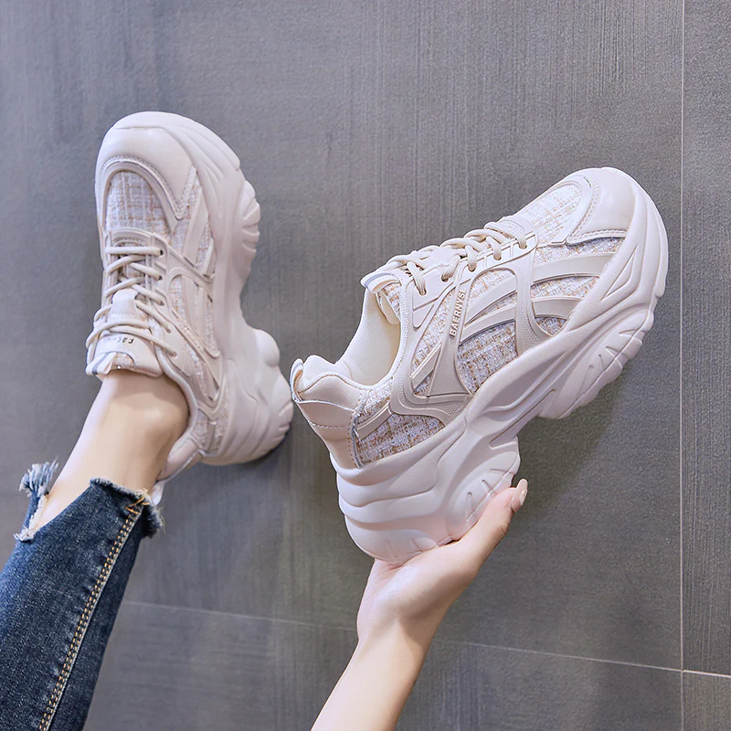 Damen Chunky Sneakers mit atmungsaktiver Mesh-Konstruktion und robustem Sohlenprofil Heidi Mode - Image 4