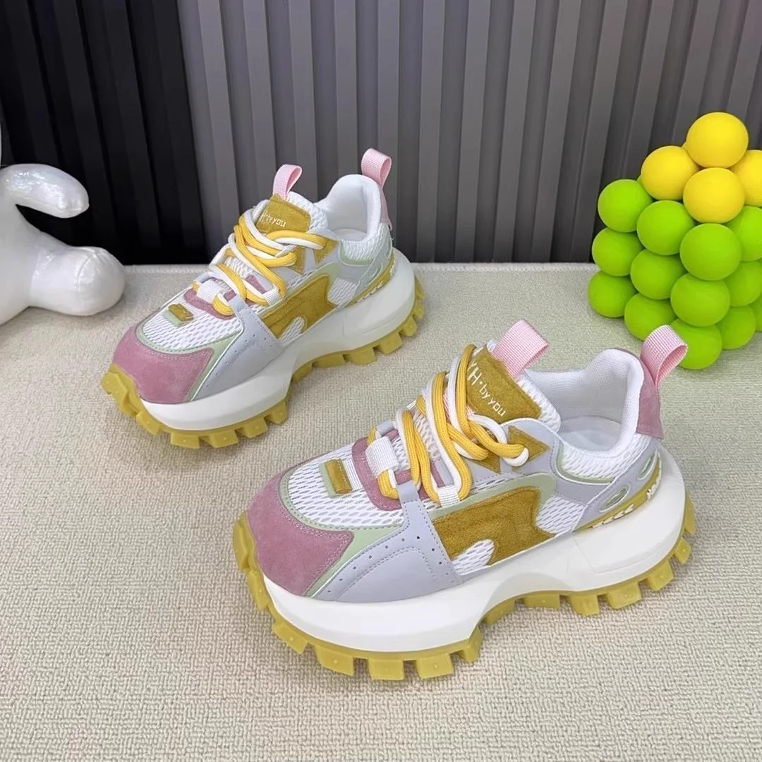 Damen Chunky Sneakers mit atmungsaktiver Mesh-Oberfläche und rutschfester Profilsohle Heidi Mode - Image 2