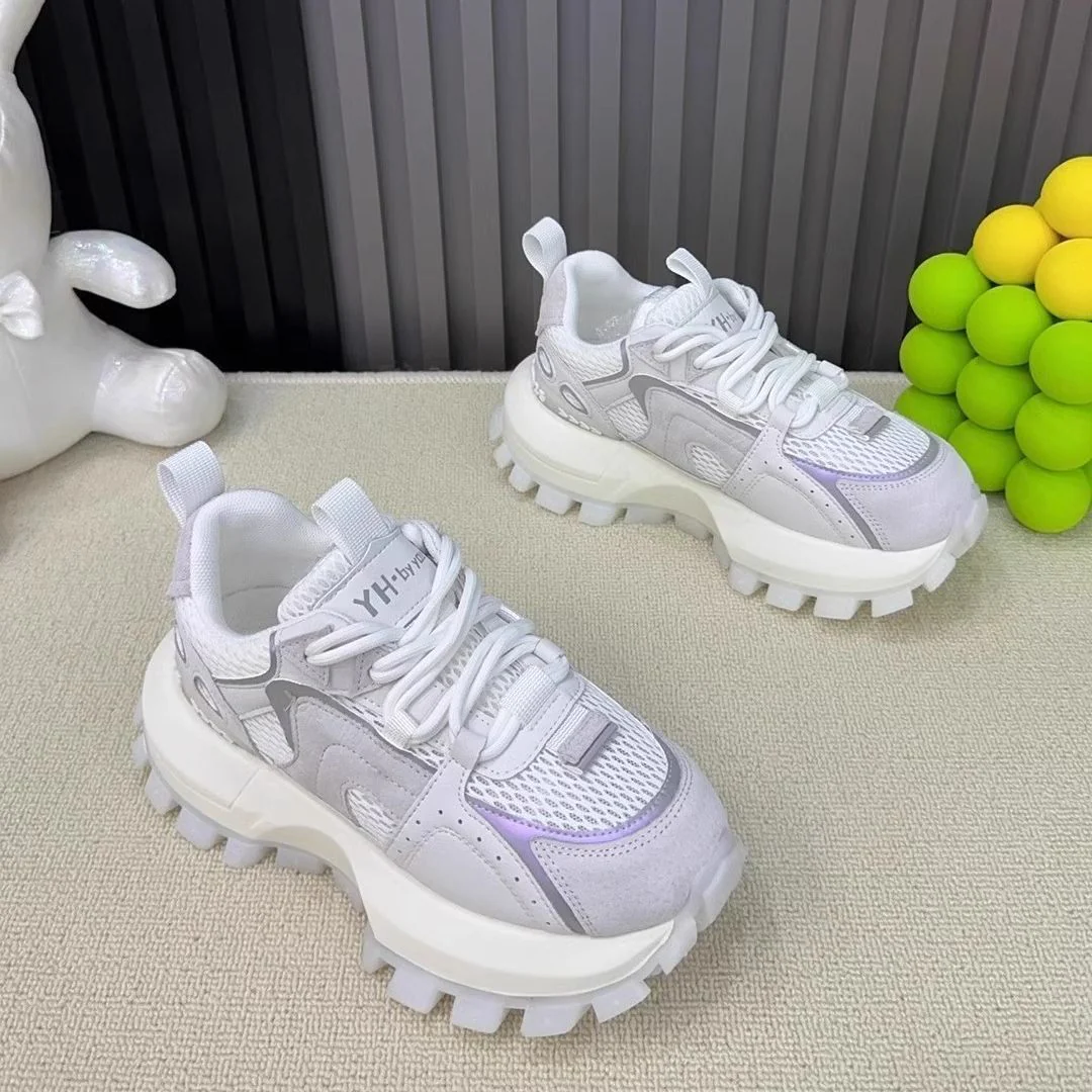 Damen Chunky Sneakers mit atmungsaktiver Mesh-Oberfläche und rutschfester Profilsohle Heidi Mode - Image 4