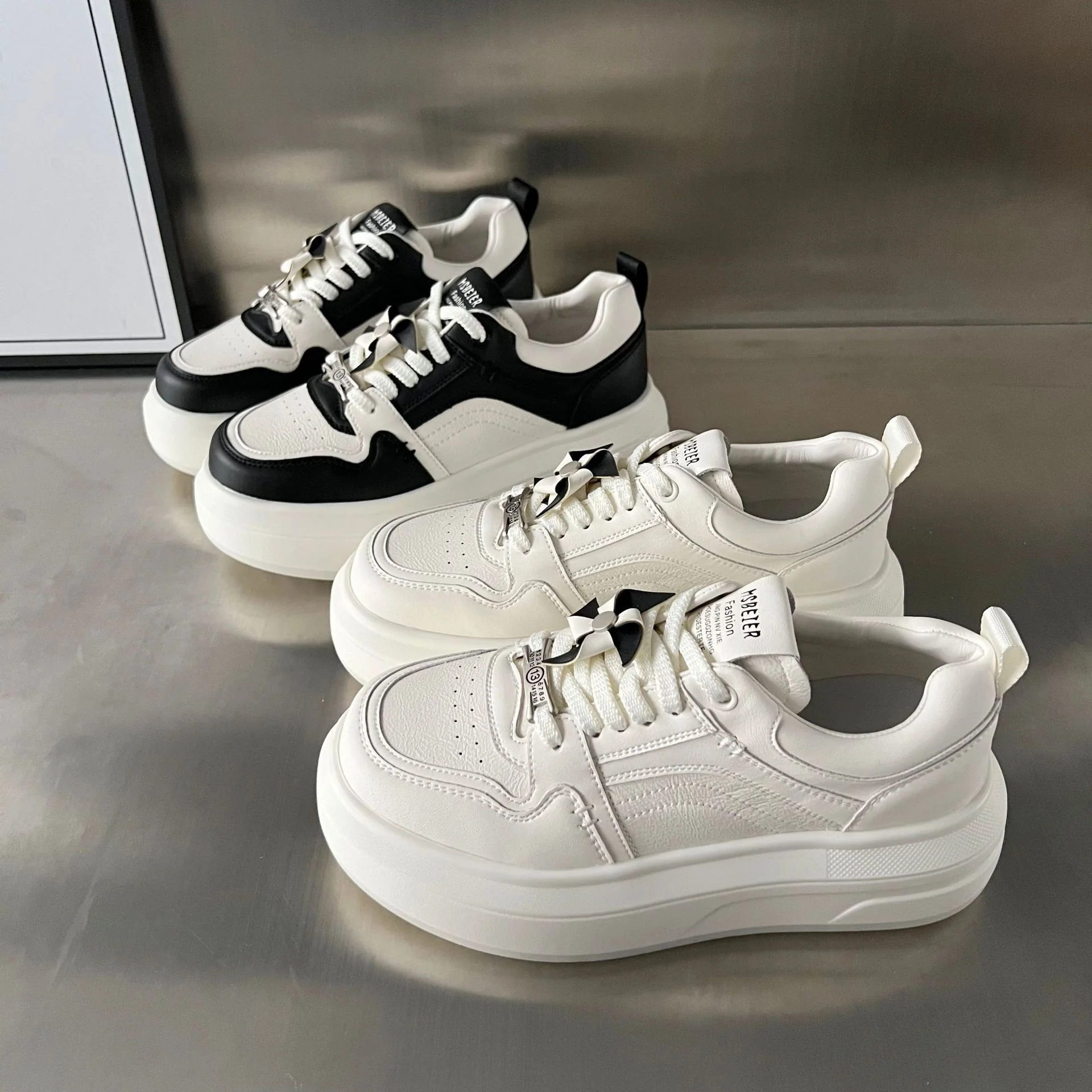 Damen Chunky Sneakers mit innovativer Plattensohle und atmungsaktivem Obermaterial Heidi Mode - Image 3
