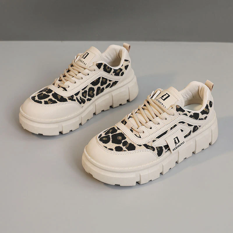 Damen Chunky Sneakers mit lässigem Leoparden-Design und komfortabler Dämpfung Heidi Mode - Image 6