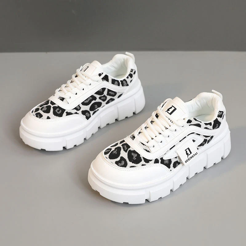 Damen Chunky Sneakers mit lässigem Leoparden-Design und komfortabler Dämpfung Heidi Mode - Image 7