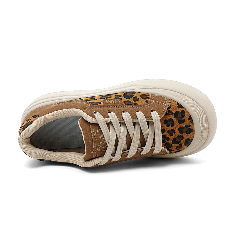Damen Chunky Sneakers mit Leopardenmuster und bequemer Sohle Heidi Mode - Image 2