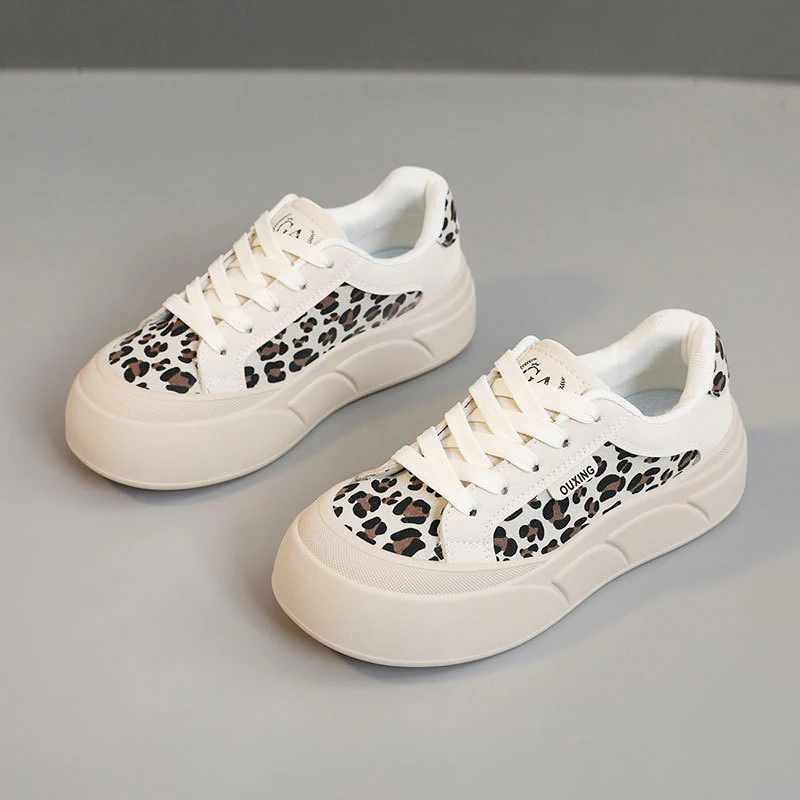 Damen Chunky Sneakers mit Leopardenmuster und bequemer Sohle Heidi Mode - Image 7