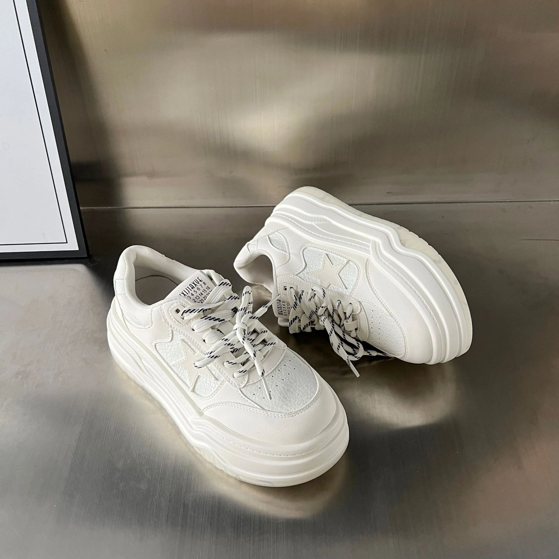 Damen Chunky Sneakers mit stabiler Plattform und atmungsaktiver Obermaterialbeschaffenheit Heidi Mode - Image 3