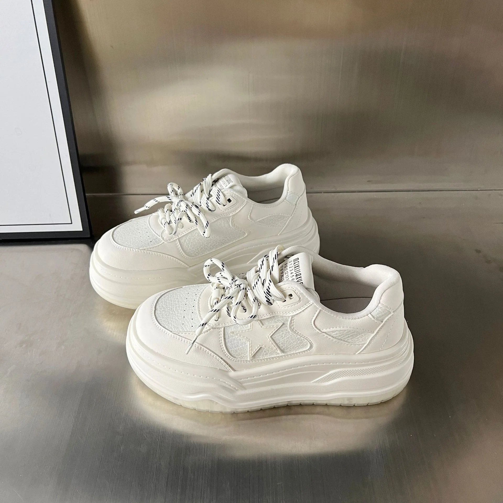Damen Chunky Sneakers mit stabiler Plattform und atmungsaktiver Obermaterialbeschaffenheit Heidi Mode - Image 6