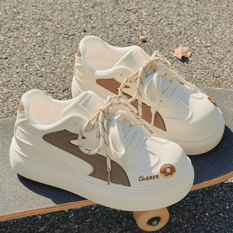 Damen Chunky Sneakers mit verspieltem Donut-Motiv und komfortabler Plattform-Sohle Heidi Mode - Image 4