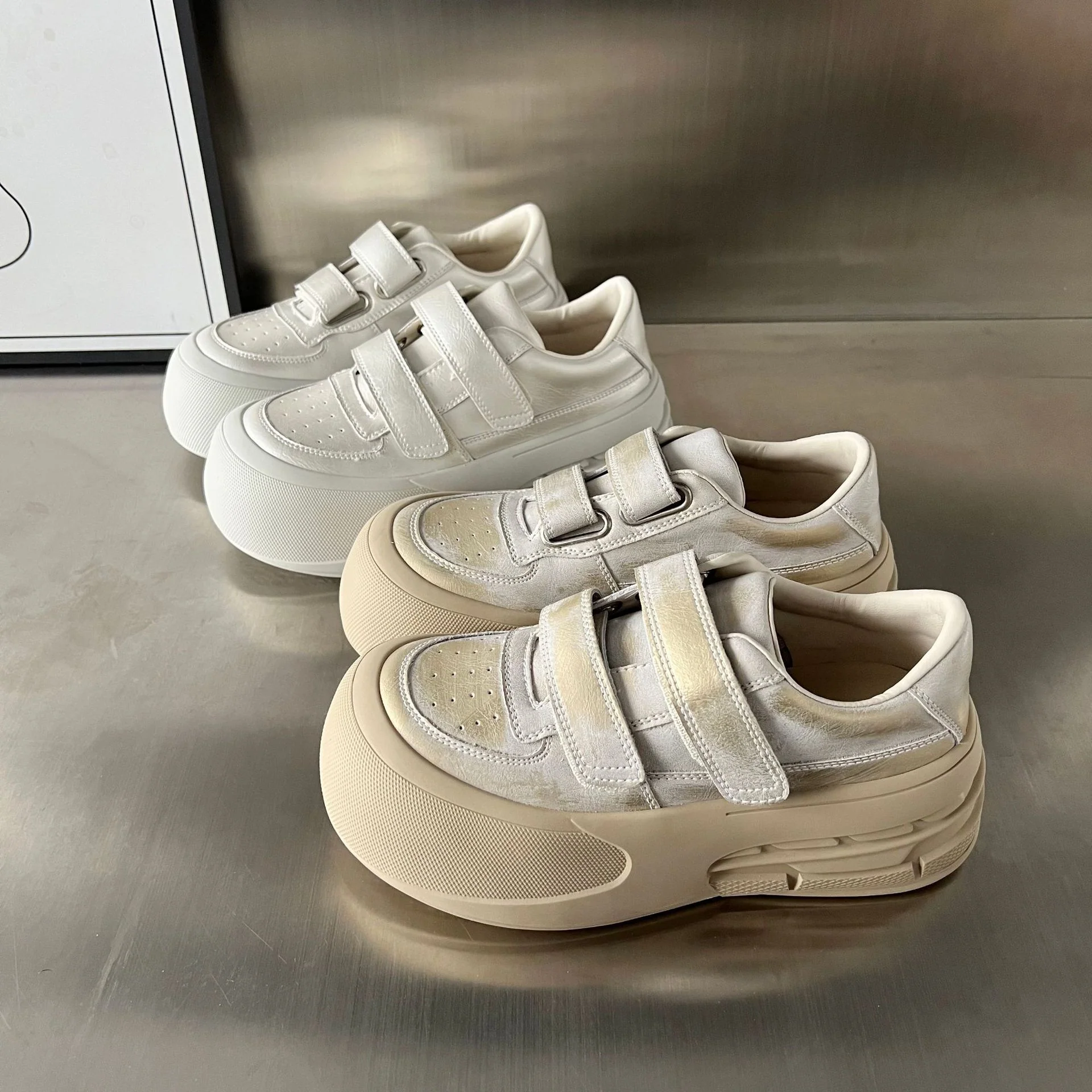 Damen Chunky Sneakers mit verstellbaren Klettverschlüssen und dämpfender Sohle Heidi Mode - Image 3