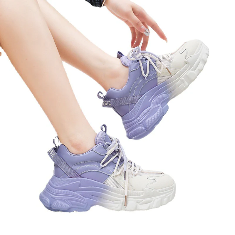 Damen Chunky Sport-Sneaker mit atmungsaktivem Obermaterial und elastischem Schnürsystem Heidi Mode - Image 5