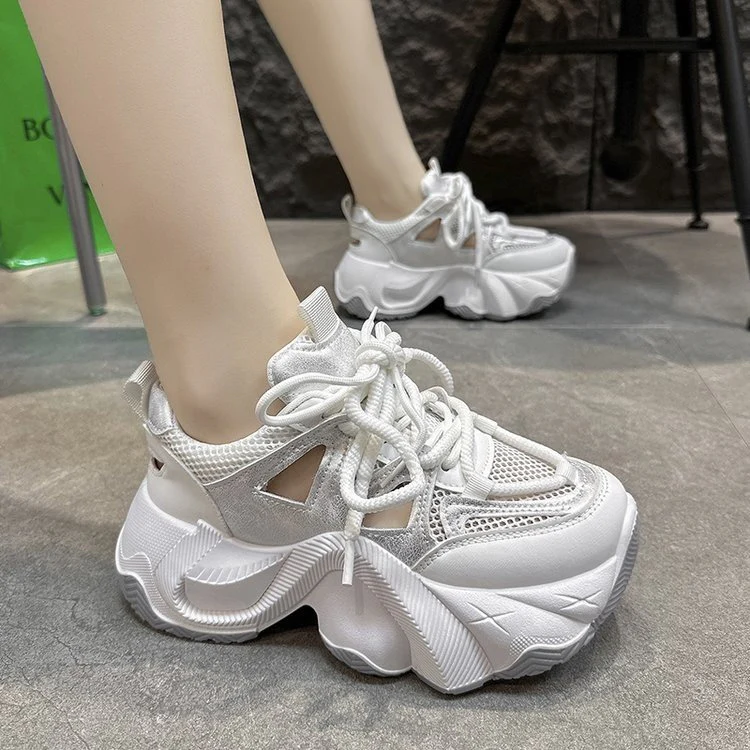 Damen Chunky Sport-Sneaker mit atmungsaktiver Mesh-Oberfläche und innovativen Dämpfungselementen Heidi Mode - Image 2