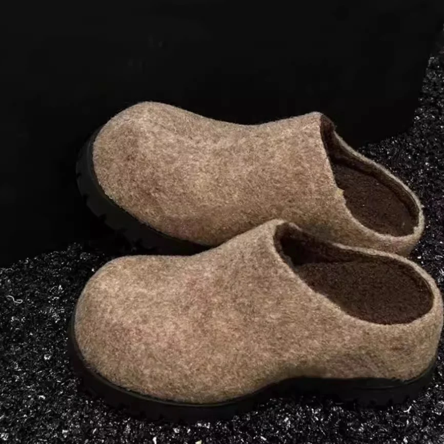 Damen Clogs aus hochwertigem Filz mit robustem Profil und rutschfester Sohle Heidi Mode - Image 3