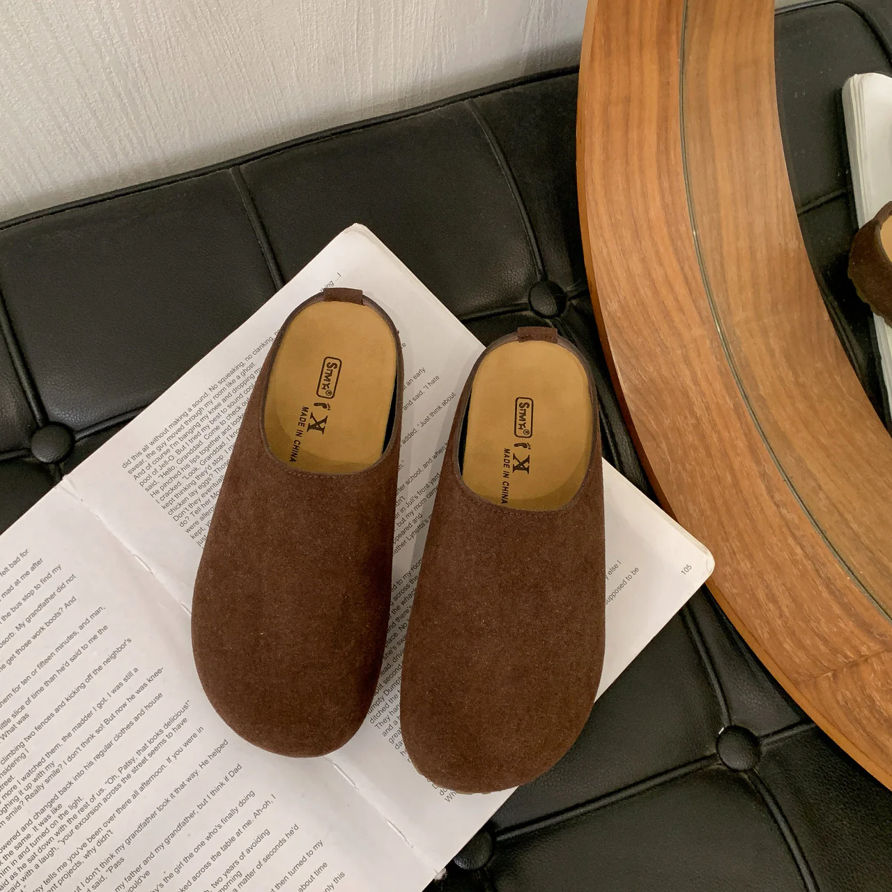 Damen Clogs aus hochwertigem Wildleder mit ergonomischem Fußbett Heidi Mode - Image 3