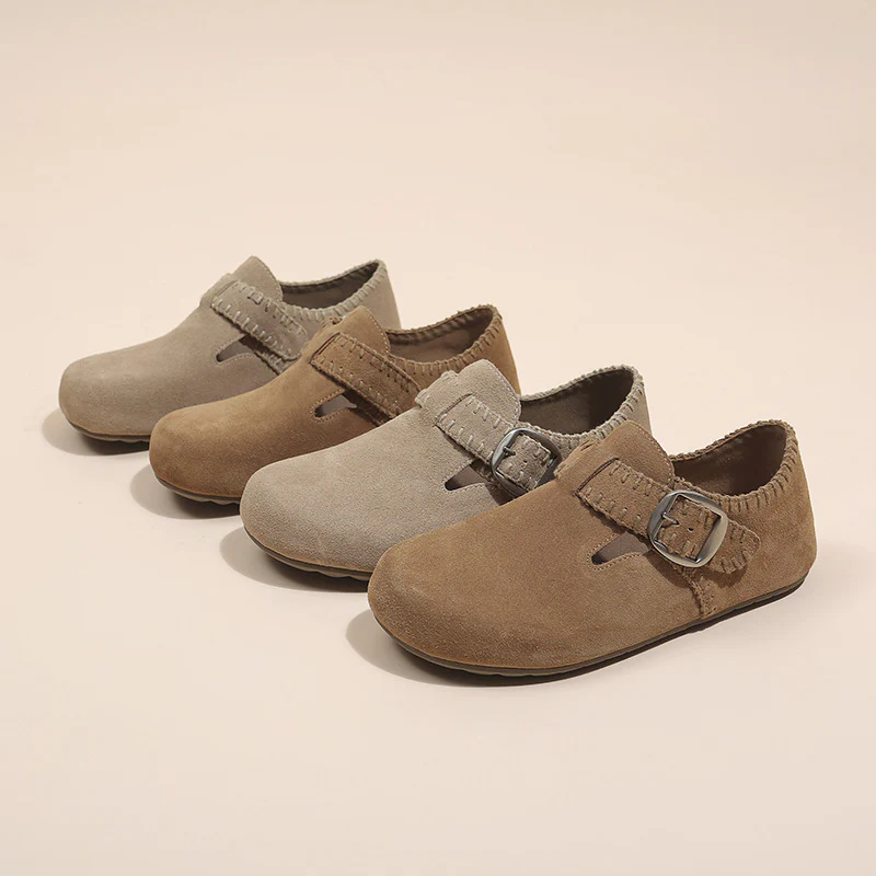 Damen Clogs aus weichem Wildleder mit verstellbarem Riemen Heidi Mode - Image 3