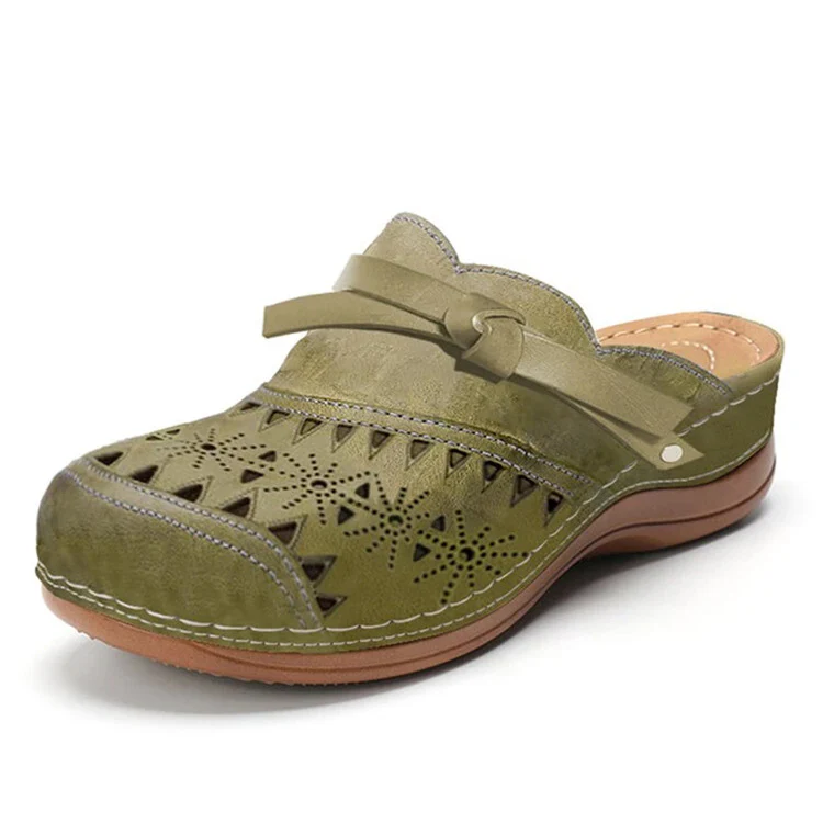 Damen Clogs mit durchbrochenem Obermaterial und komfortabler Fußbettgestaltung Heidi Mode - Image 5