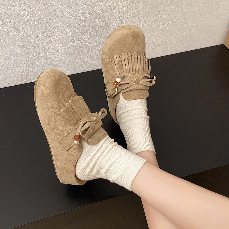 Damen Clogs mit fransigem Design und eleganter Schnalle Heidi Mode - Image 3