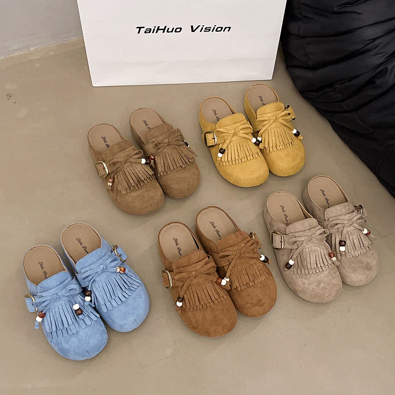 Damen Clogs mit fransigem Design und eleganter Schnalle Heidi Mode - Image 4
