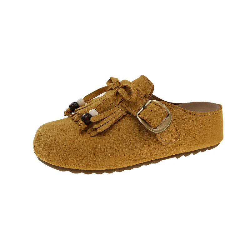 Damen Clogs mit fransigem Design und eleganter Schnalle Heidi Mode - Image 5