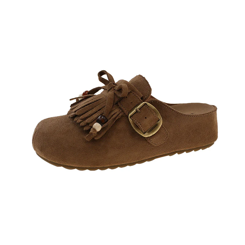Damen Clogs mit fransigem Design und eleganter Schnalle Heidi Mode - Image 9