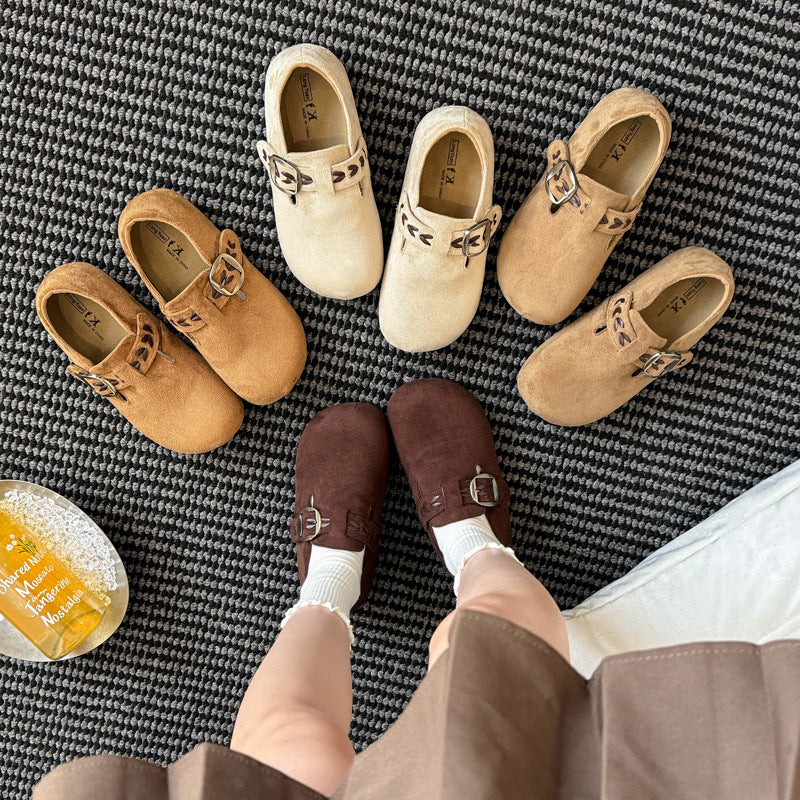 Damen Clogs mit komfortablem Kunstleder-Obermaterial und modischer Schnalle Heidi Mode - Image 4