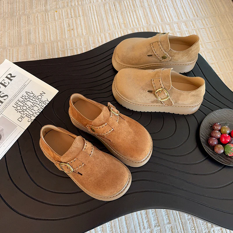 Damen Clogs mit modischem Schnallenverschluss und dickem Plateau-Heel Heidi Mode - Image 2