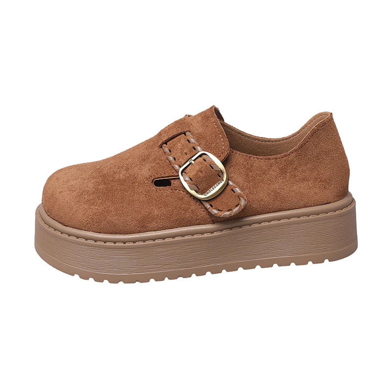 Damen Clogs mit modischem Schnallenverschluss und dickem Plateau-Heel Heidi Mode - Image 5