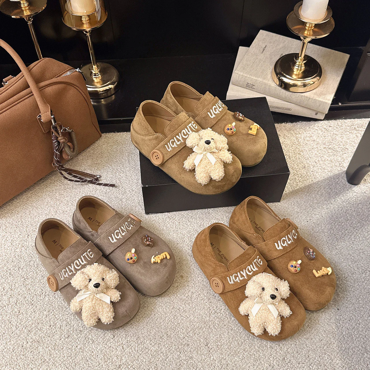 Damen Clogs mit verspieltem Dekor und praktischem Klettverschluss Heidi Mode - Image 4