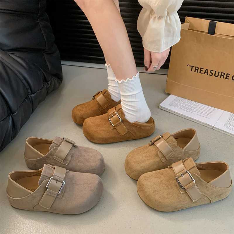 Damen Clogs mit verstellbarer Schnalle und weichem Innenfutter Heidi Mode