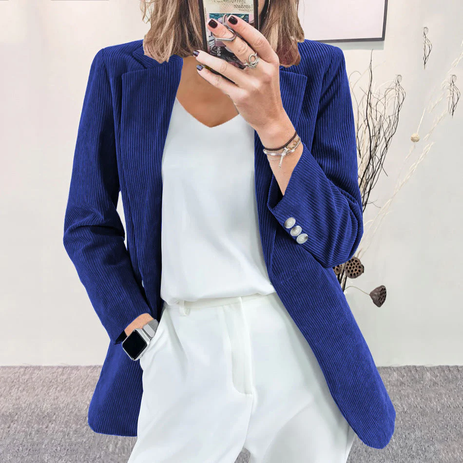 Damen Cordblazer mit Feiner Textur und Eleganten Details Heidi-Mode - Image 11