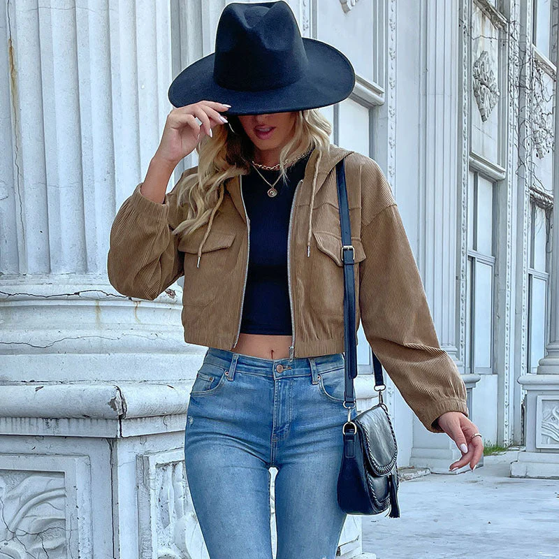 Damen Cordjacke mit Lässigem Schnitt und Praktischen Taschen Heidi-Mode - Image 2