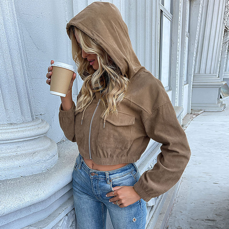 Damen Cordjacke mit Lässigem Schnitt und Praktischen Taschen Heidi-Mode - Image 3