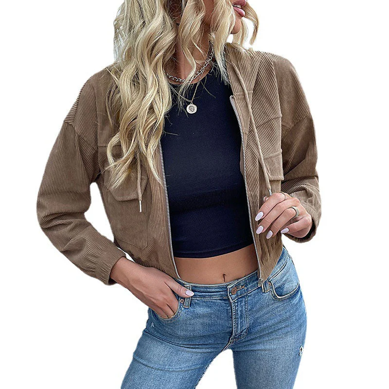Damen Cordjacke mit Lässigem Schnitt und Praktischen Taschen Heidi-Mode - Image 5