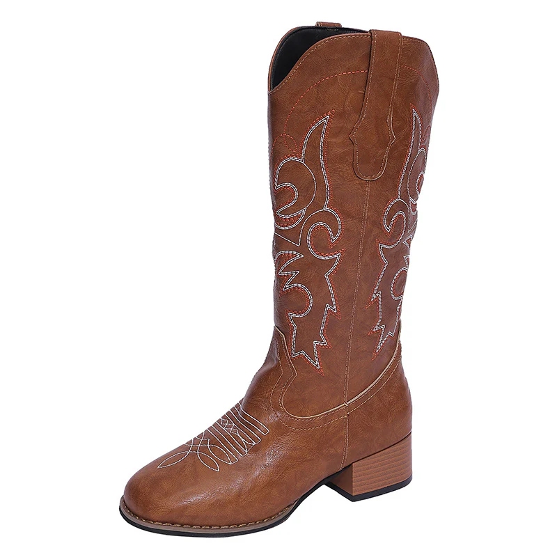 Damen Cowboystiefel im edlen Design mit detaillierter Stickerei Heidi Mode - Image 5